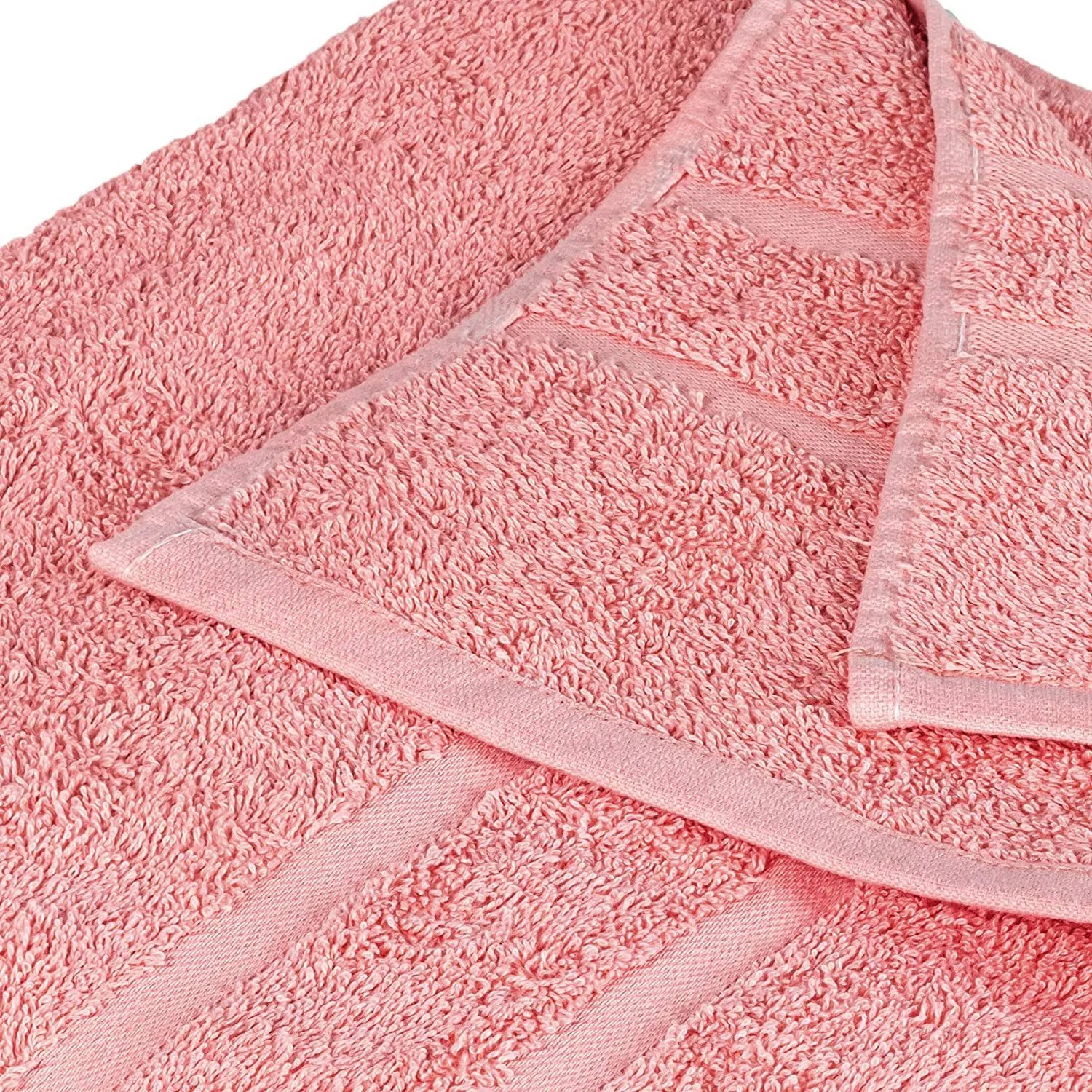STICKANDSHINE Frottee-Handtücher – Farbe Lachs, 100% Baumwolle, 500 g/m²